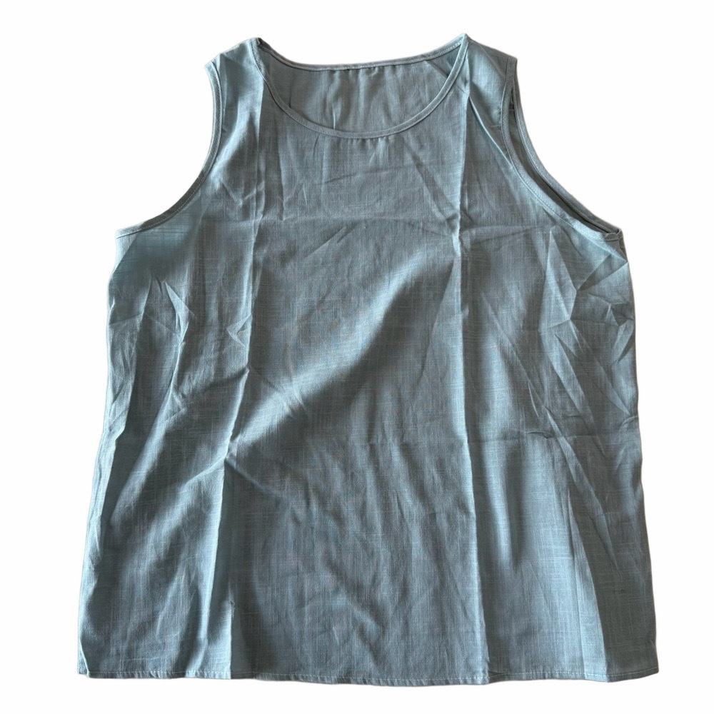 Women's Cotton Linen Blend Feel Tank Top Size L #260683